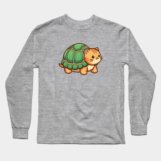 Turtle Cat Long Sleeve T-Shirt by nerd.collect